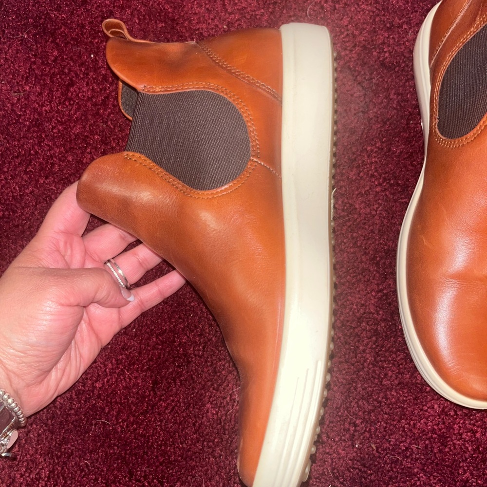 Ecco Soft 37 Taupe Ankle Boots View 4